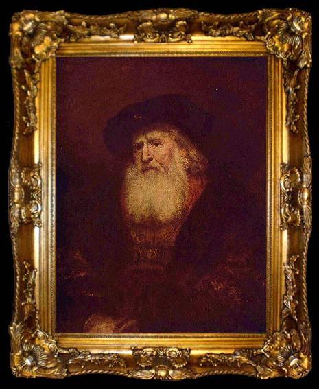 framed  REMBRANDT Harmenszoon van Rijn Portrait of a Bearded Man, ta009-2